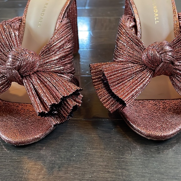 Loeffler Randall Penny Rose Pleated Bow Heel, Size 7 - Picture 9 of 16